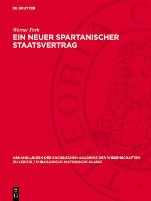 cover image of Ein Neuer spartanischer Staatsvertrag